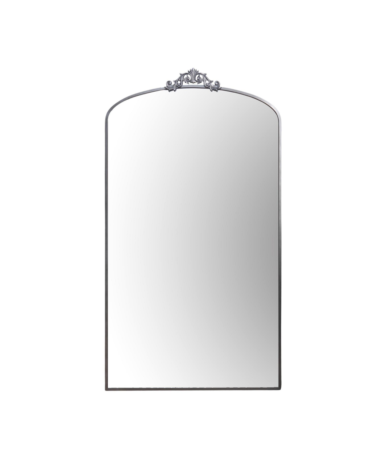 Phying Full Length Floor Mirror Ornate Baroque Metal Frame Arched Dressing Mirror Wall Mounted Leaning Mirror for Bedroom Living Room Entryway