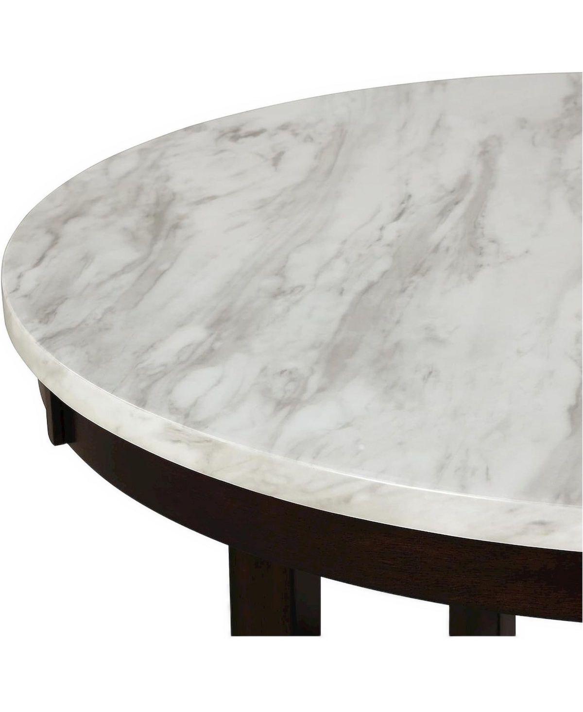 Starlight Canyon Home Round Wood Counter Table in Espresso Brown, Ideal for Dining Spaces