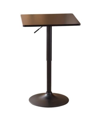 Belham Square Top Adjustable Height with Leg Base Metal Bar Table