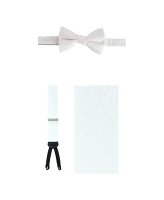 Men's Banbury Paisley Y-Back Adjustable Silk Suspenders and Bow Tie, 2-Piece Set