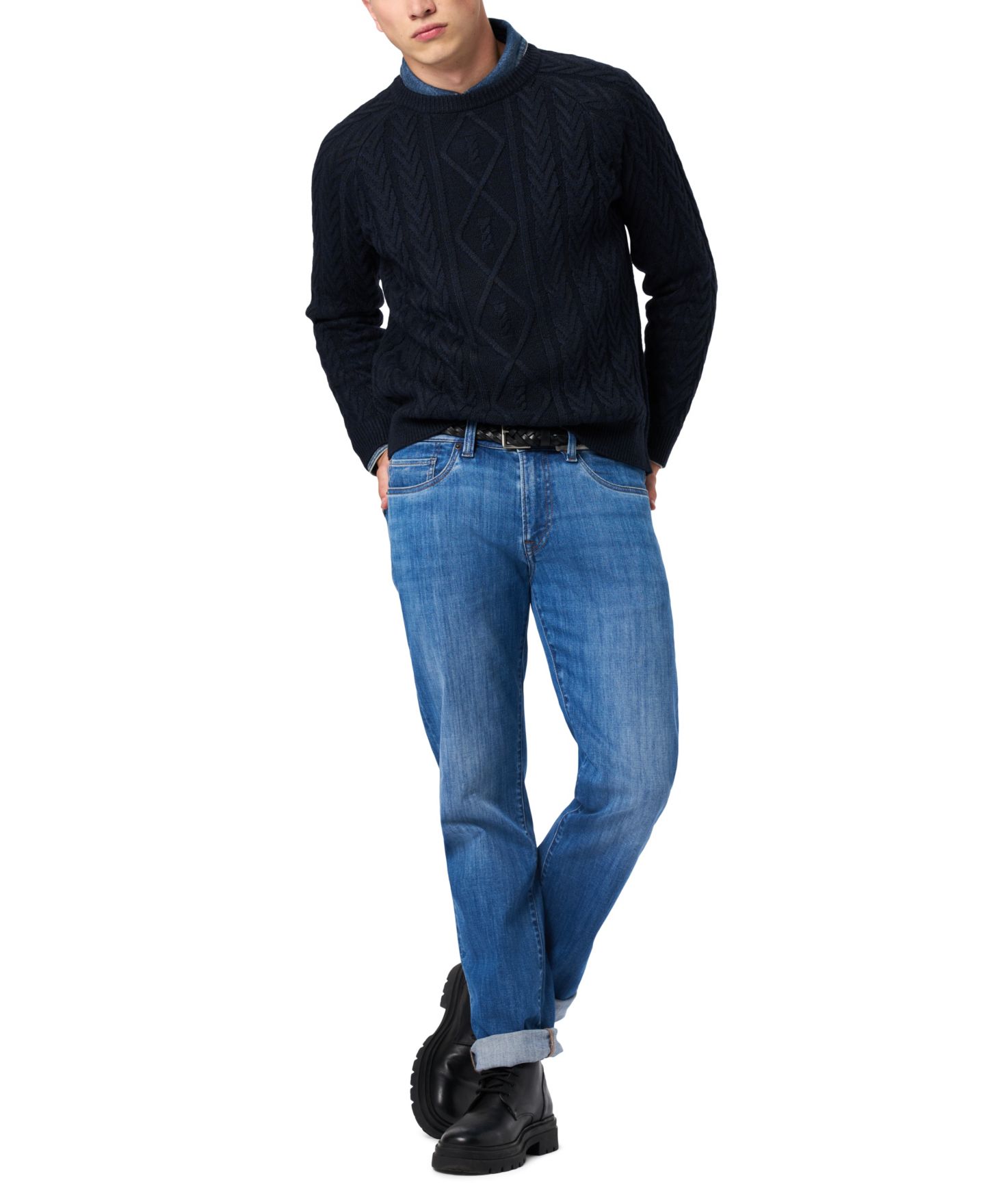 Мужские джинсы Buffalo David Bitton Relaxed Straight-Leg Driven, цвет: Индиго — фото 2
