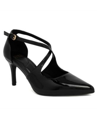 Women's Idoven Pointed Toe T-Strap Pumps