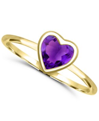 Amethyst Heart Ring (1/2 ct. t.w.) in 14k Gold-Plated Sterling Silver