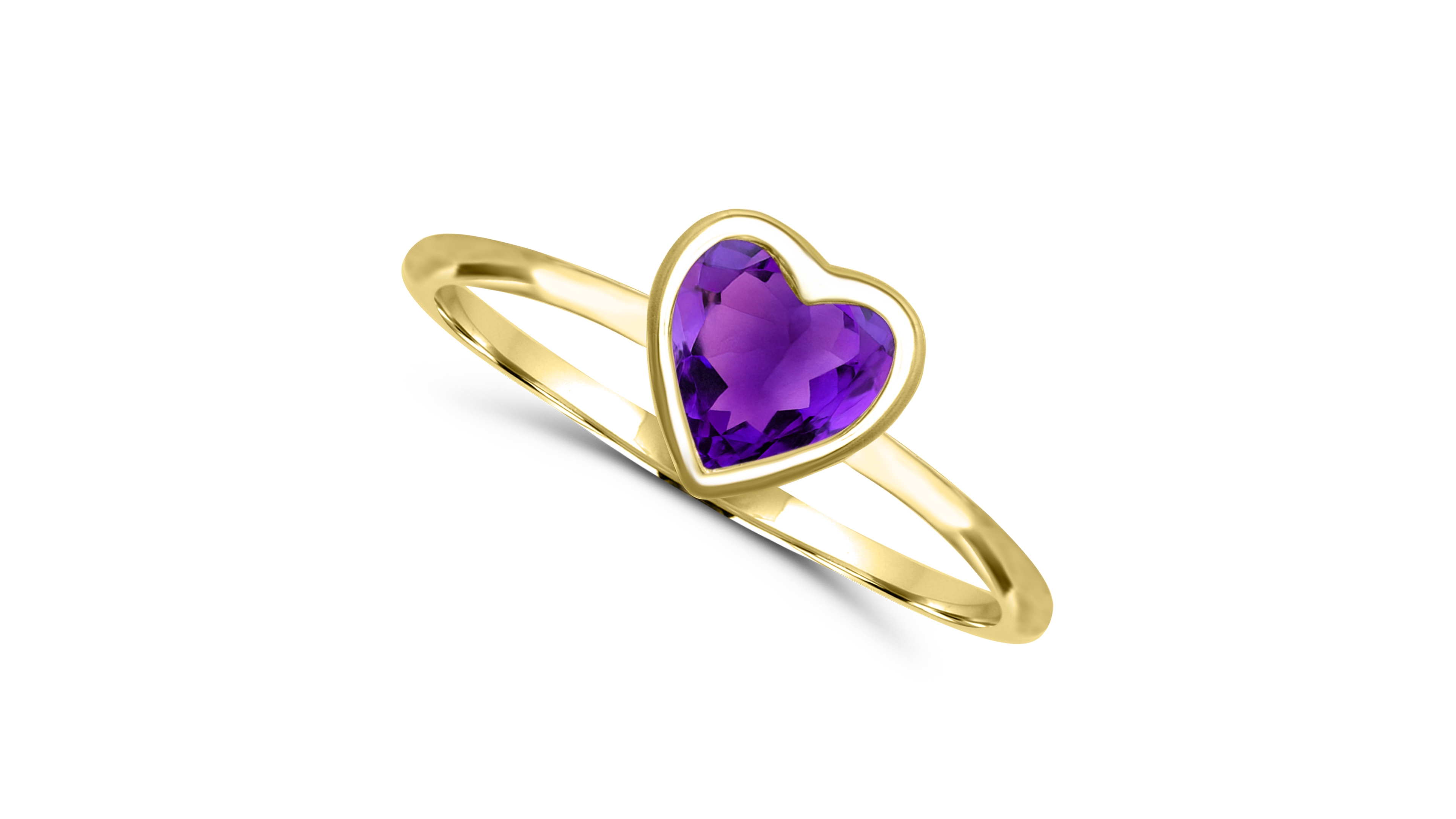 Macy's Amethyst Heart Ring (1/2 ct. t.w.) in 14k Gold-Plated Sterling Silver