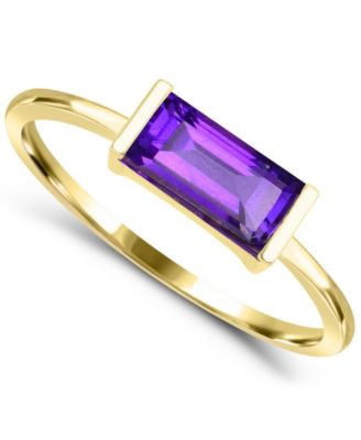 Amethyst High Polished Band Ring (3/4 ct. t.w.) in 14k Gold-Plated Sterling Silver