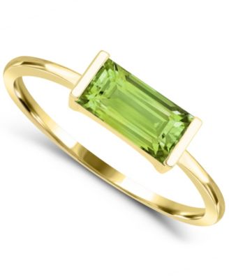 Peridot Stackable Round Ring (3/4 ct. t.w.) in Gold-Plated Sterling Silver