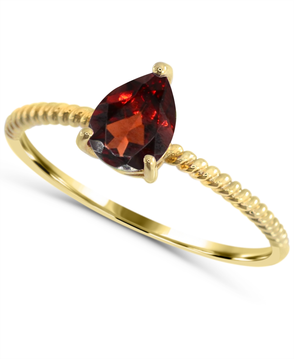 Macy's Garnet and Rhodolite Teardrop Ring (3/4 ct. t.w. Garnet, 1 1/10 ct. t.w. Rhodolite) in 14k Gold-Plated Sterling Silver - Red