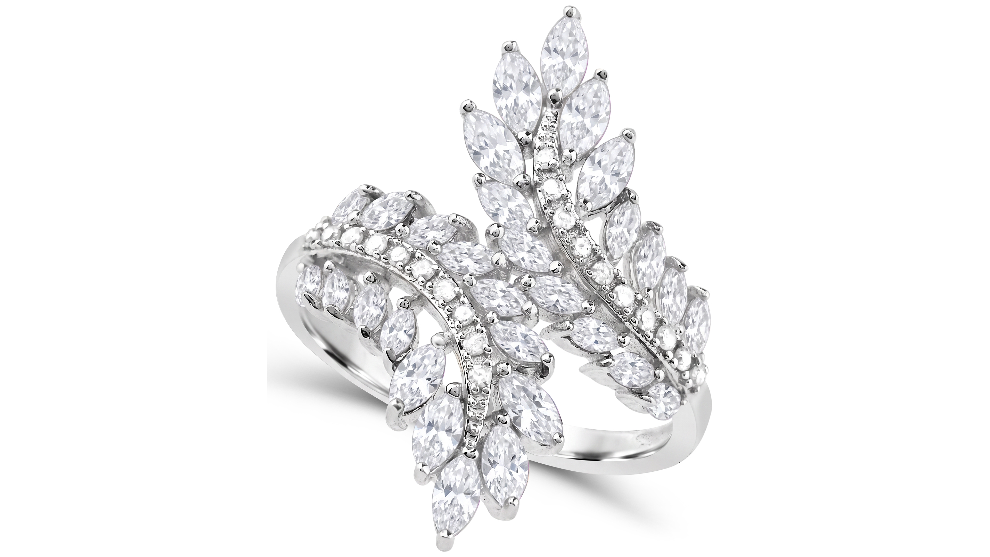 Macy's Lab-Grown White Sapphire Open Ring (2-1/4 ct. t.w.) in Sterling Silver
