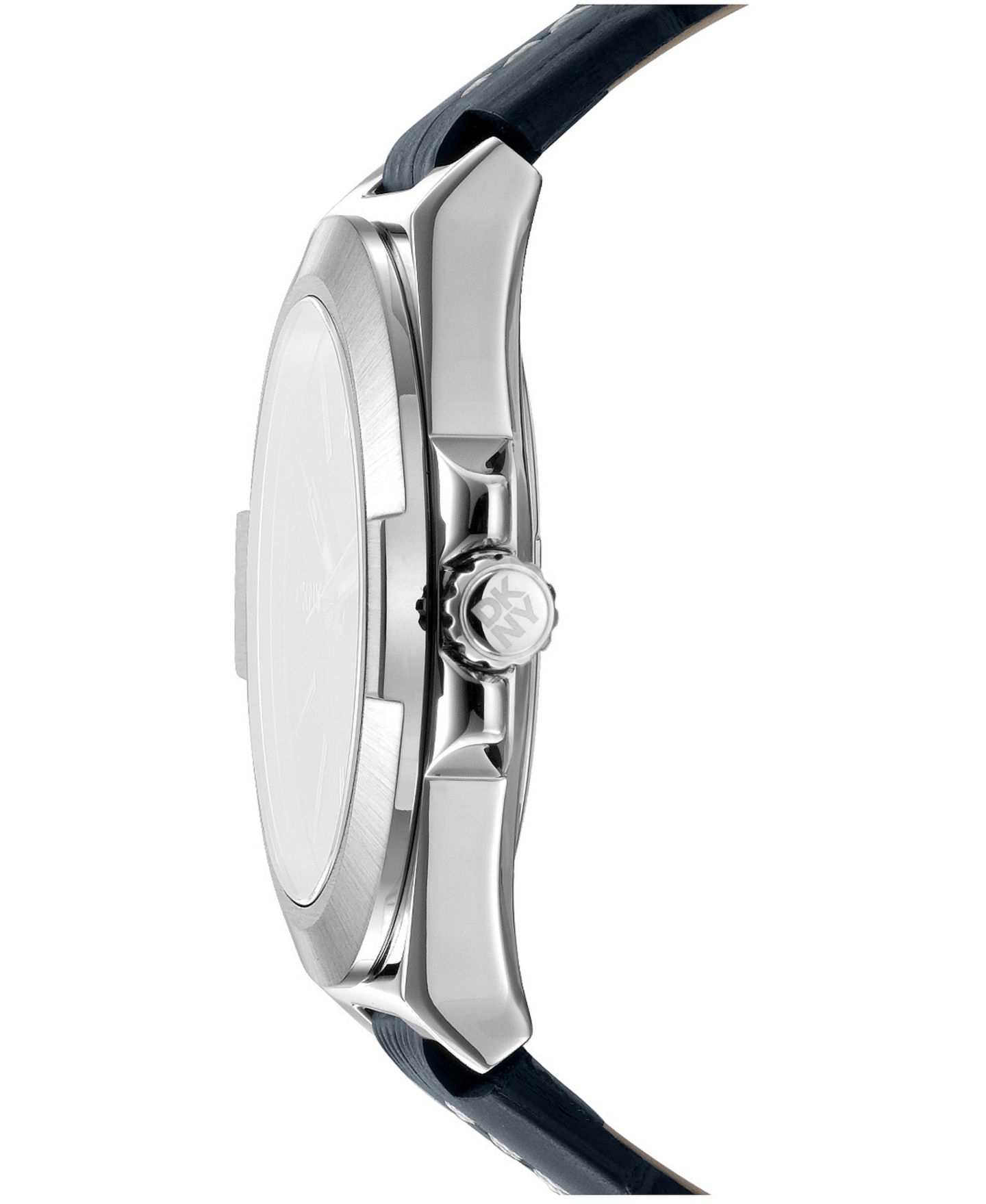 Мужские часы DKNY Quartz Silver Leather Strap Watch, 42mm, цвет: Серебряный — фото 3