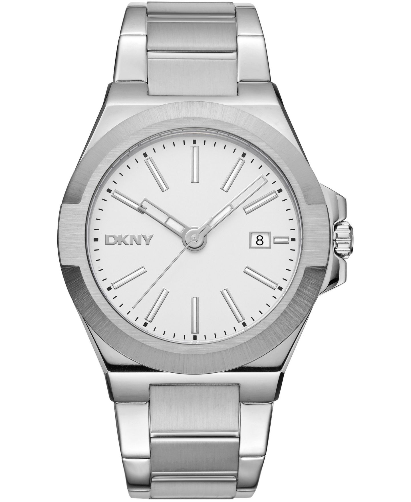 Мужские часы DKNY Quartz Stainless Steel Bracelet Watch, цвет: Серебряный — фото 1