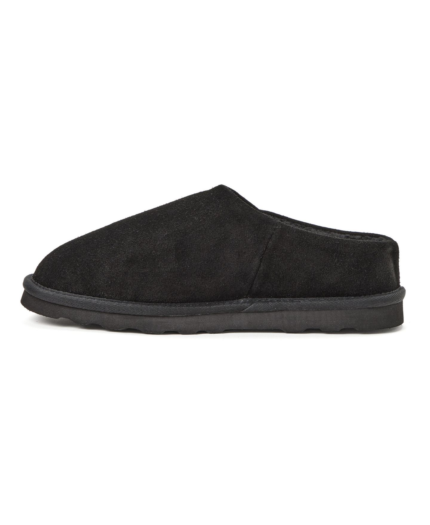 Мужские сабо Clarks Genuine Suede Memory Foam Clog Slippers, цвет: Чёрный — фото 2