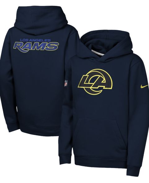 Детское худи Nike Dark Blue Los Angeles Rams Rivalries Collection Sideline Club Fleece Pullover