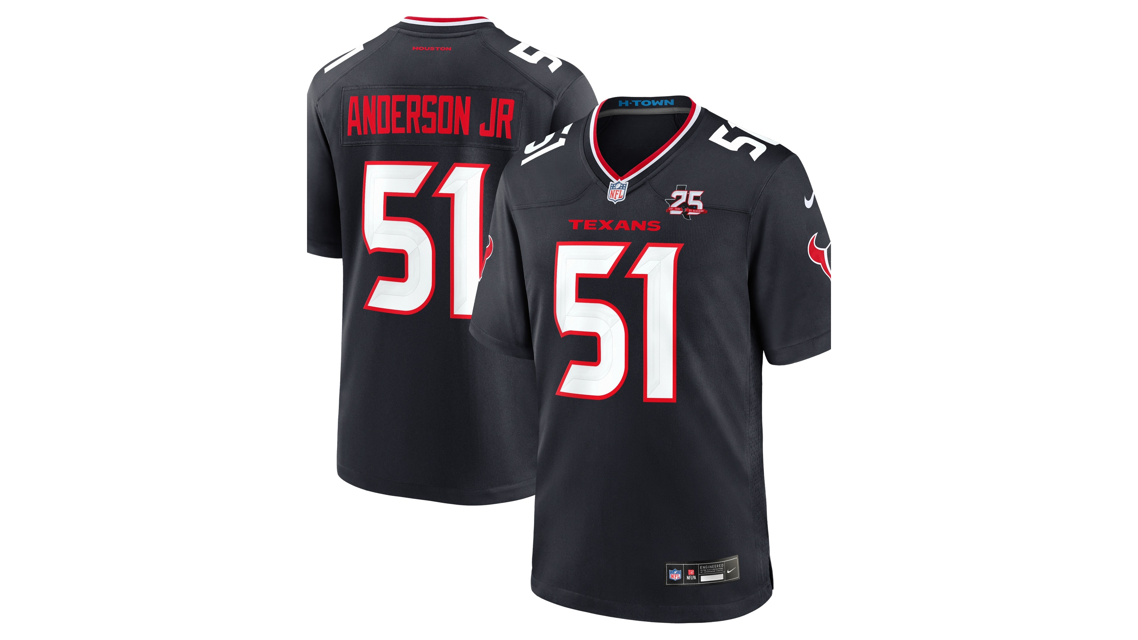Nike Men's Will Anderson Jr. Navy Houston Texans Team 25th Season Game Jersey