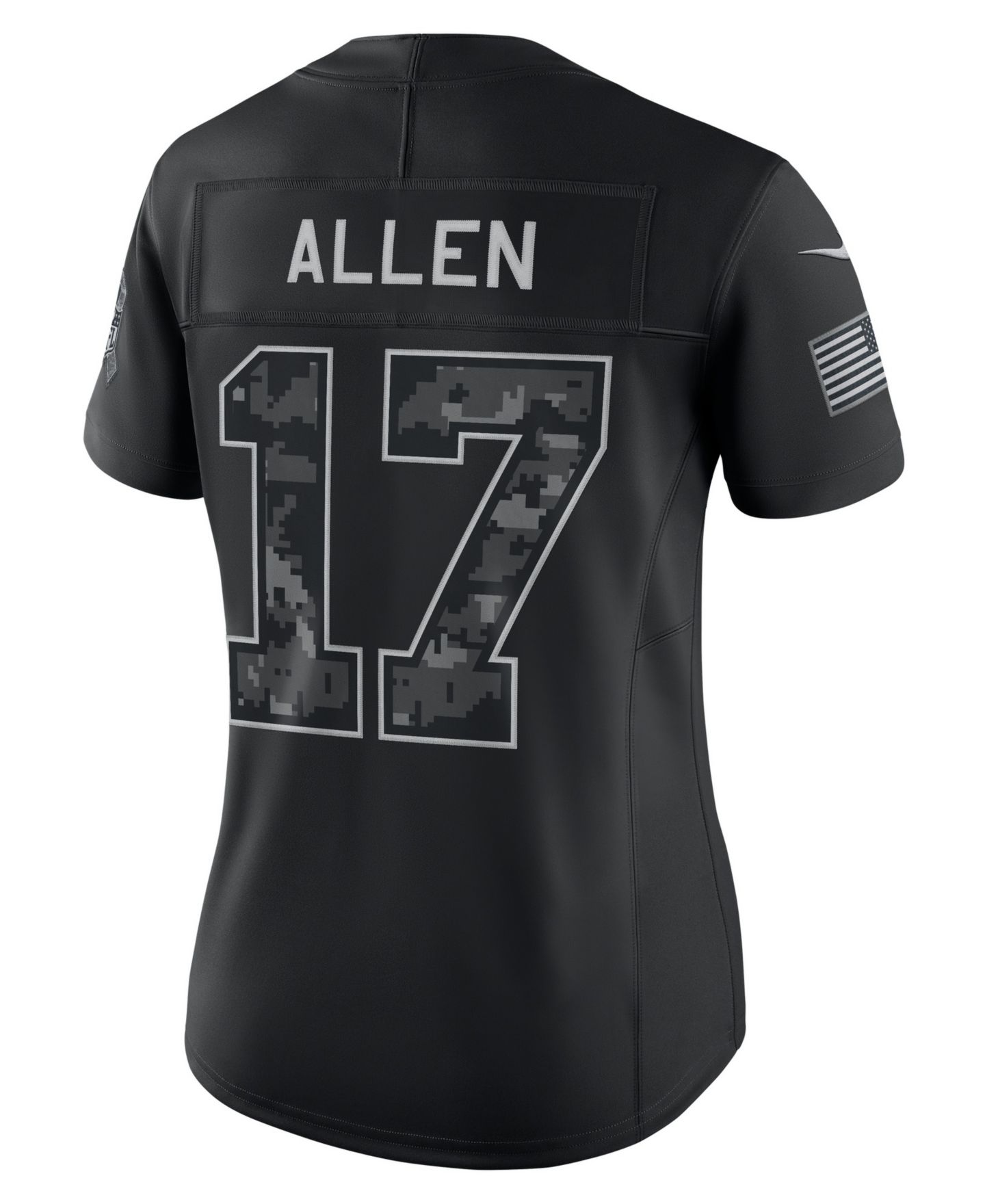 Женский топ Nike Josh Allen Black Buffalo Bills 2026 Salute to Service Stitched Limited Jersey — фото 2