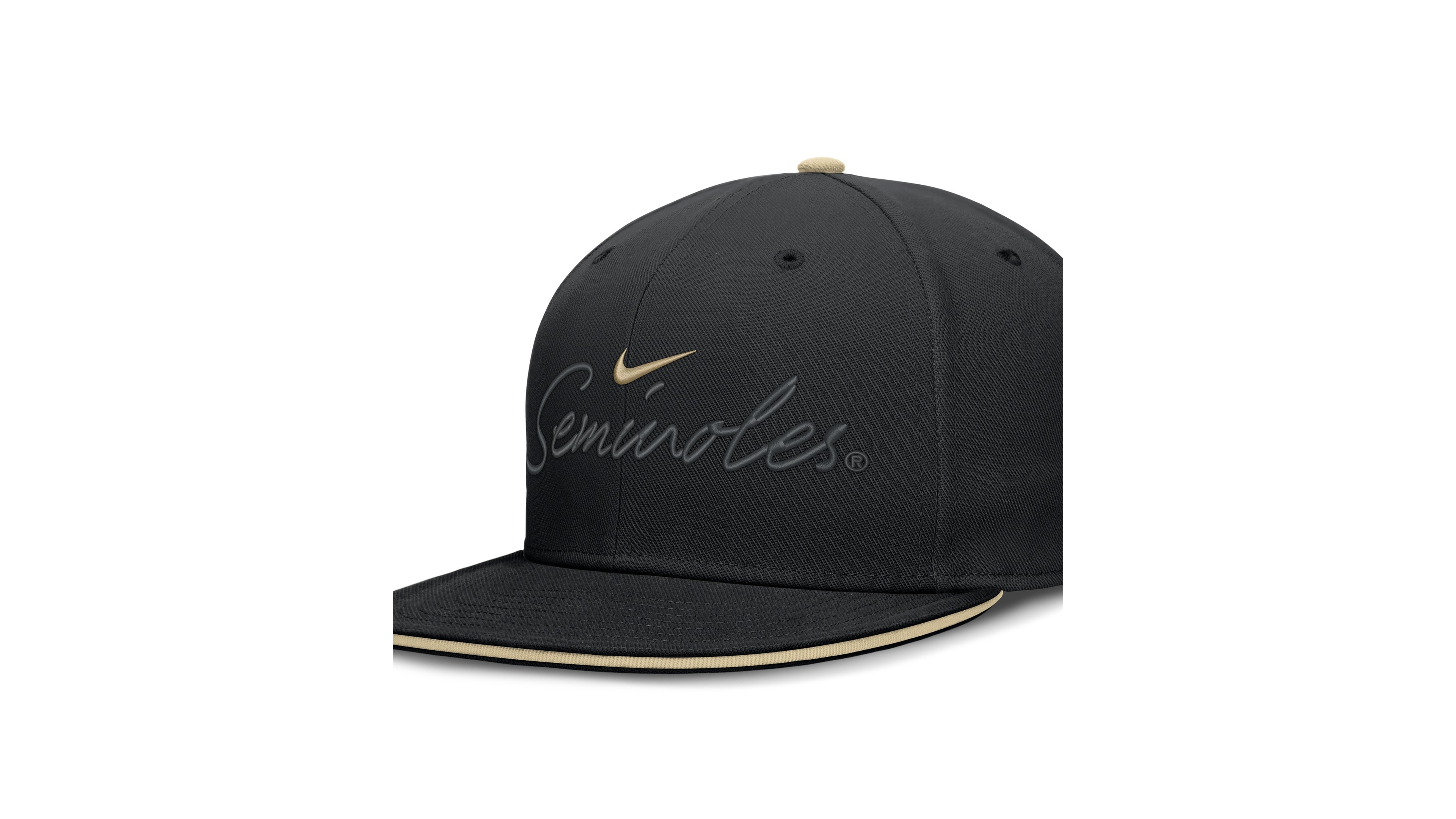 Nike Men's Black Florida State Seminoles Dri-fit Primetime Script Fitted Hat