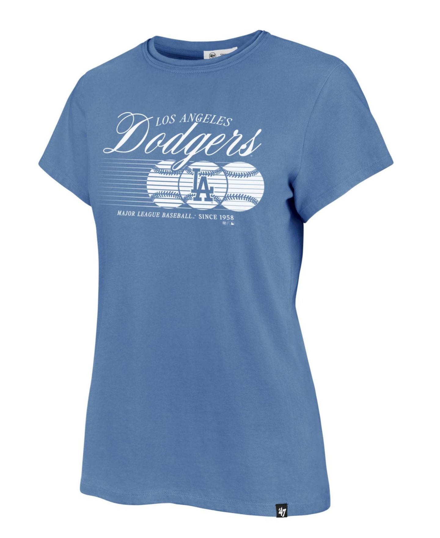 Женская футболка '47 Brand Blue Los Angeles Dodgers Speed Throw Frankie — фото 3
