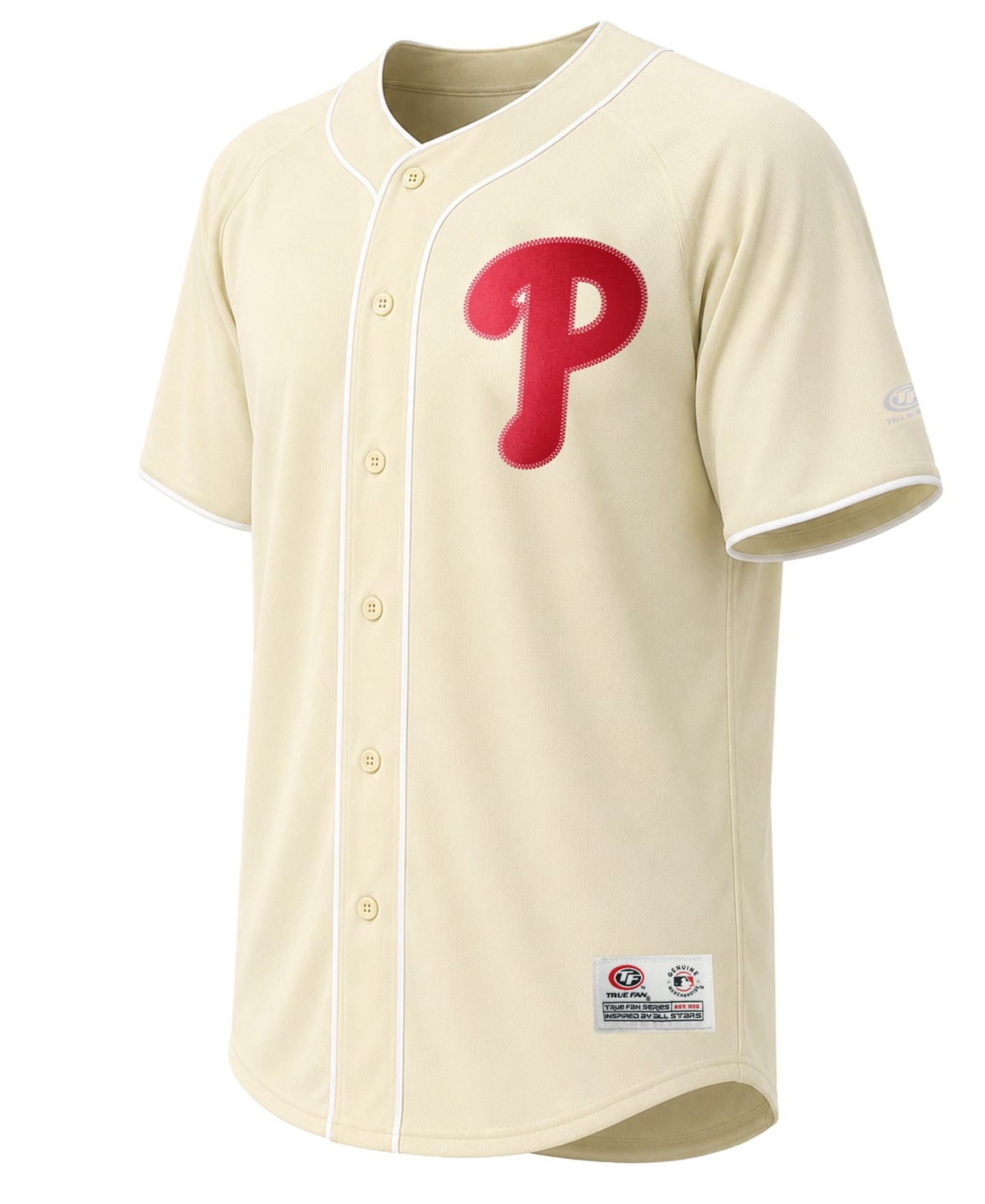 Мужской топ Stitches Cream Philadelphia Phillies Fashion Jersey — фото 3