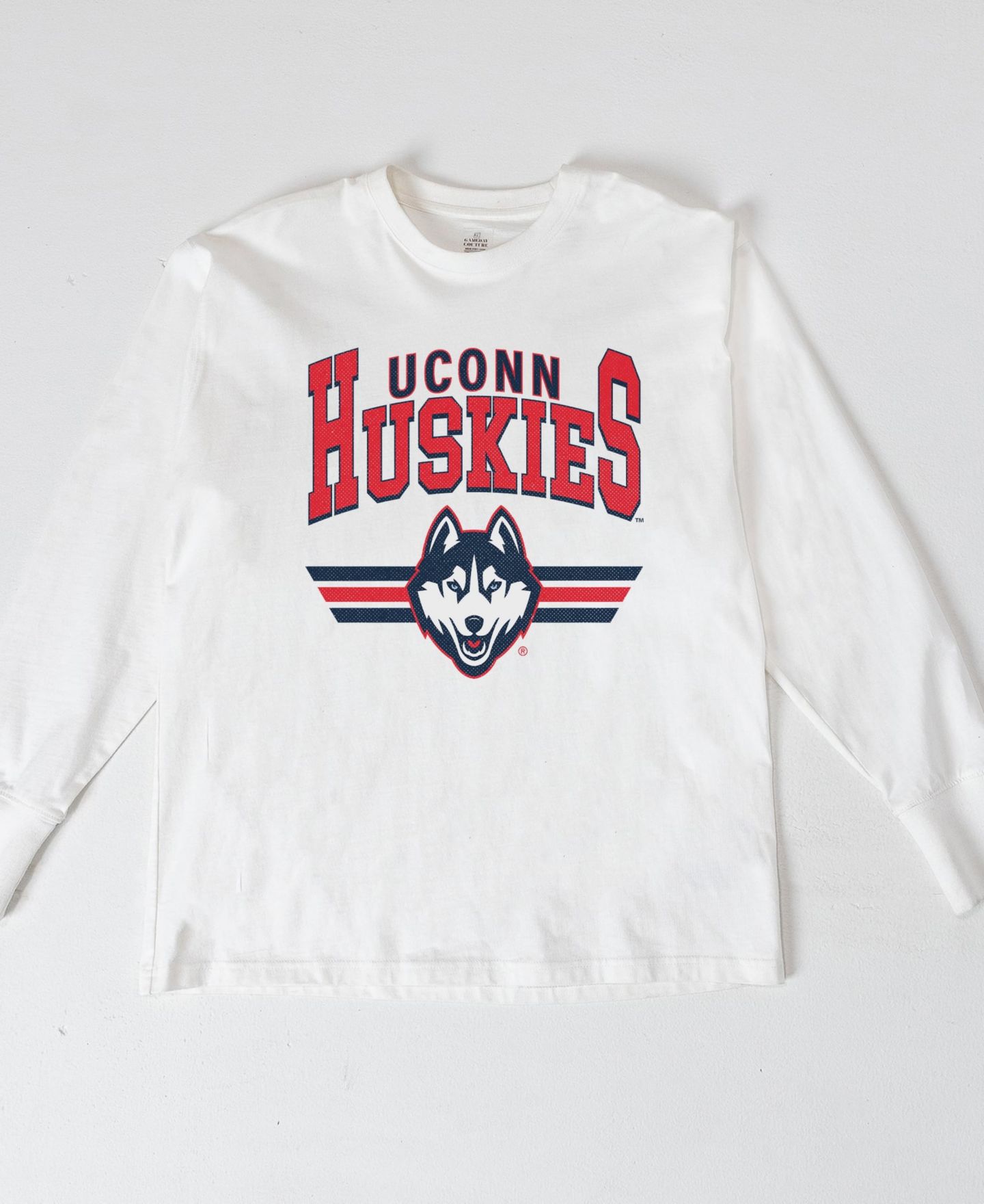 Женская футболка Gameday Couture White UConn Huskies Oversized Swift Strike Long-Sleeves — фото 3