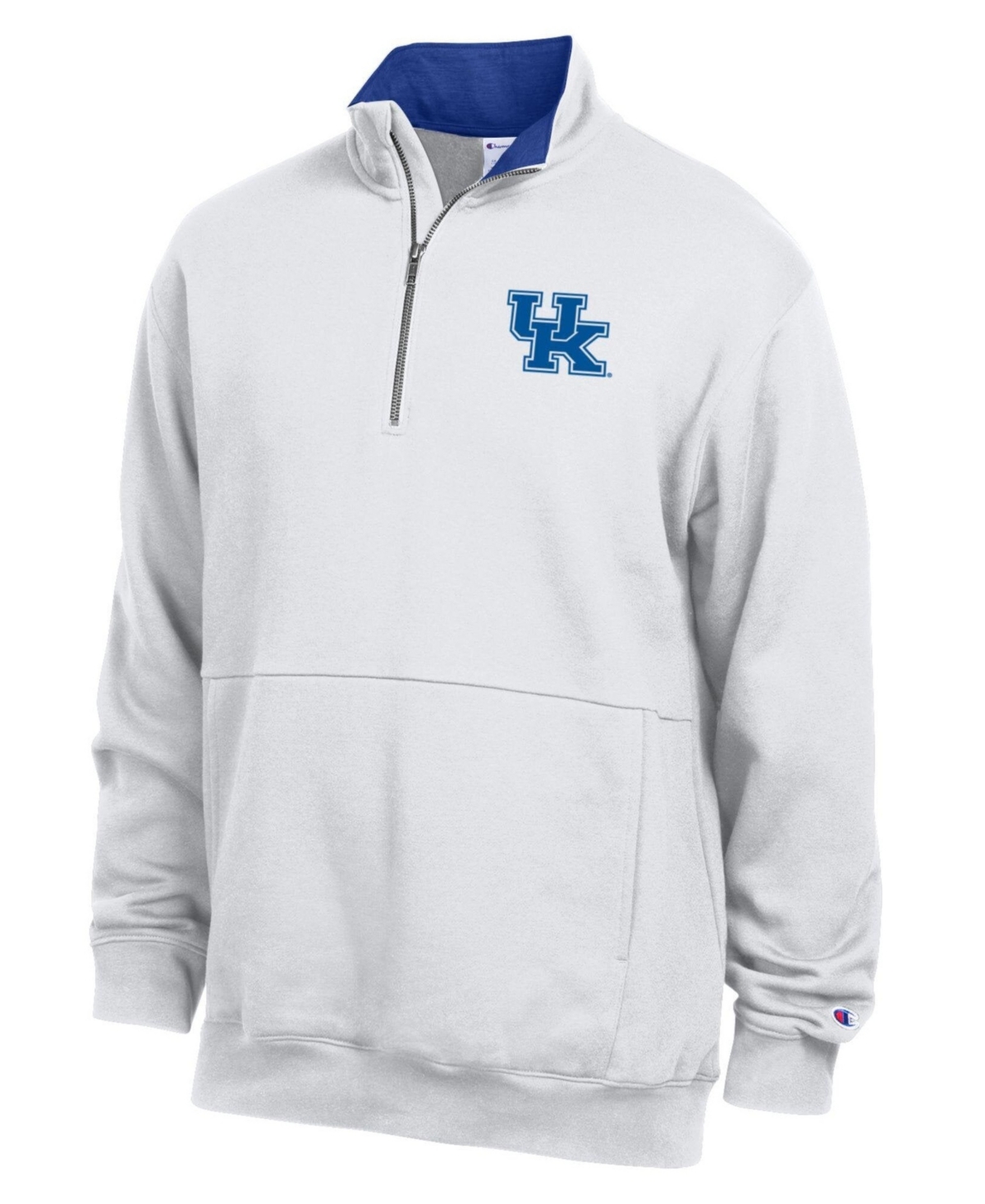 Champion Men's White Kentucky Wildcats Fleece Quarter-Zip Pullover