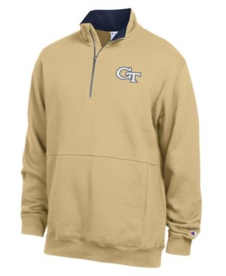 Men's Gold Georgia Tech Yellow Sweatshirts Fleece Quarter-Zip Pullover