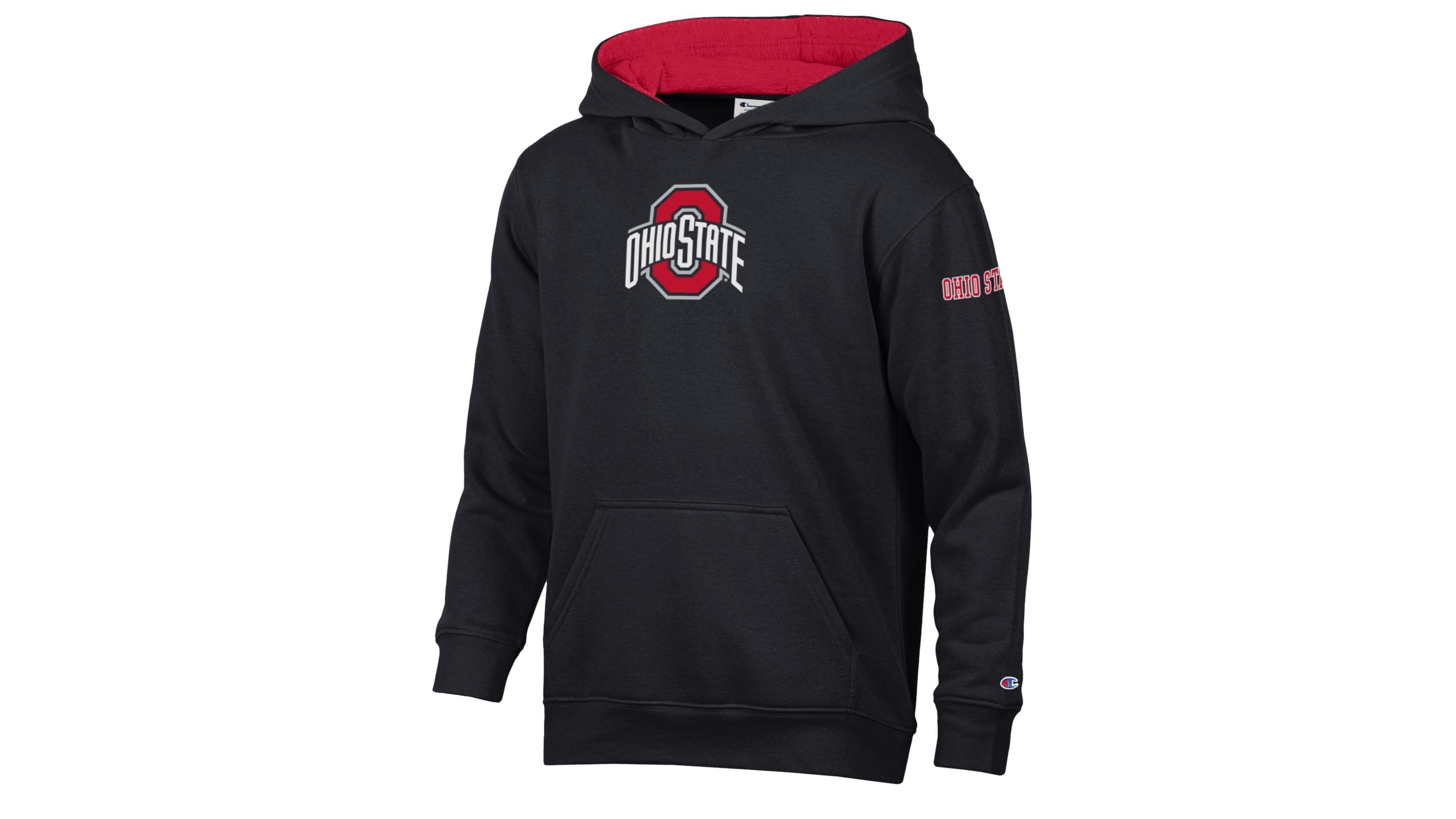 Champion Big Boys' and Girls' Black Ohio State Buckeyes Fleece Hoodie