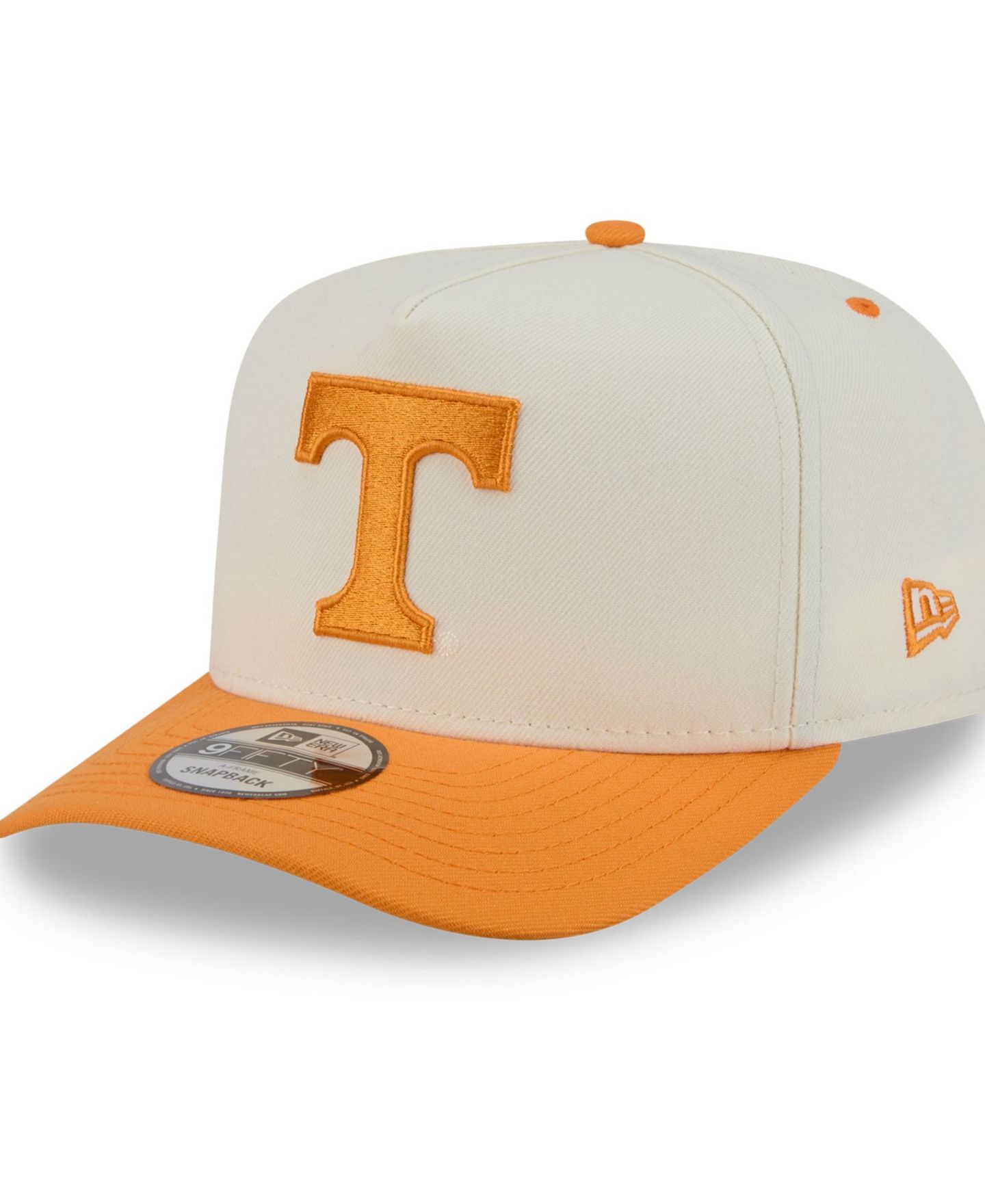 Кепка New Era White/Tennessee Orange Tennessee Volunteers 9FIFTY A-Frame Snapback Hat — фото 1