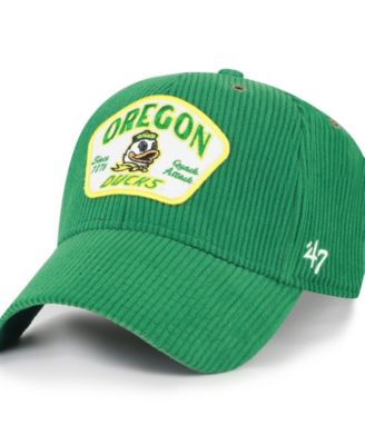 Men's and Women's  Green Oregon Ducks Accordia Corduroy MVP Adjustable Hat