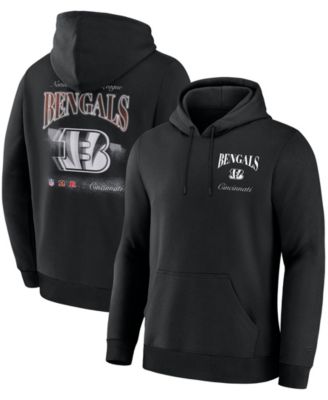 Men's Black Cincinnati Bengals Nightfall Long-Sleeves Fleece Hoodie