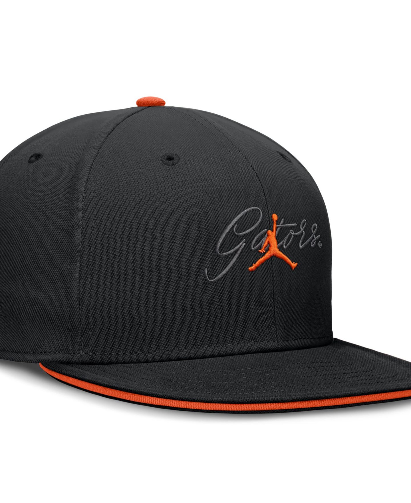 Мужская кепка Jordan Black Florida Gators Dri-FIT Primetime Script Fitted Hat — фото 4