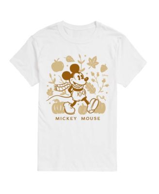 Men's Mickey Mouse Fall Icons Graphic Crew Neck T-Shirt