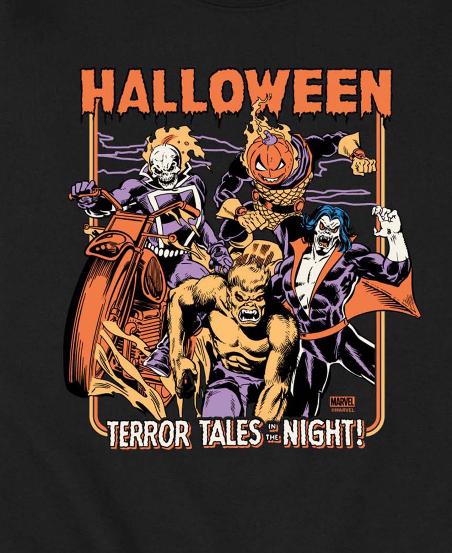 Мужская толстовка AIRWAVES Terror Tales In The Night Graphic Halloween, цвет: Чёрный — фото 3