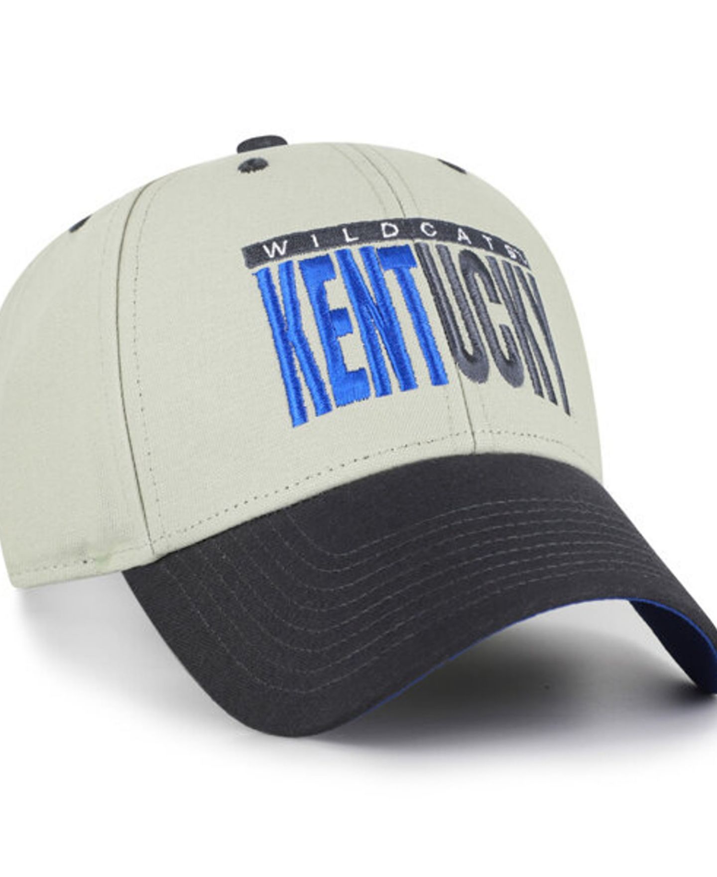 Кепка '47 Brand Gray/Black Kentucky Wildcats Half Block Text MVP Adjustable Hat — фото 4