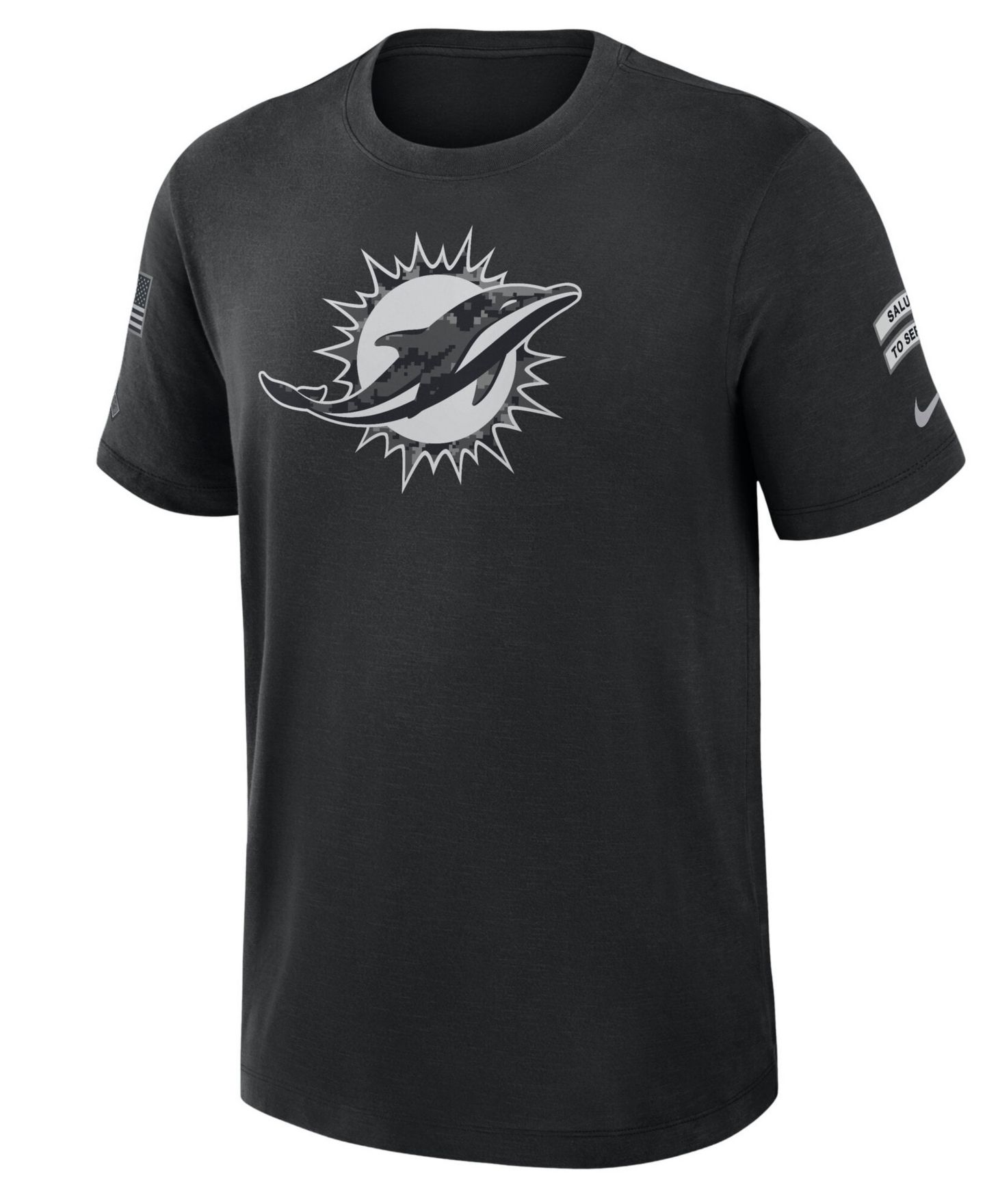 Мужская футболка Nike Black Miami Dolphins 2026 Salute to Service Slub — фото 3
