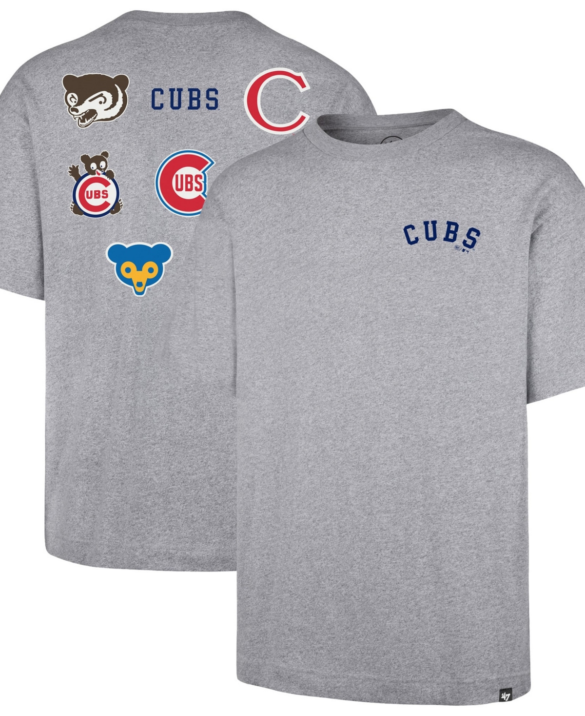 '47 Brand Men's Gray Chicago Cubs History Lock Foundation T-Shirt - Gray