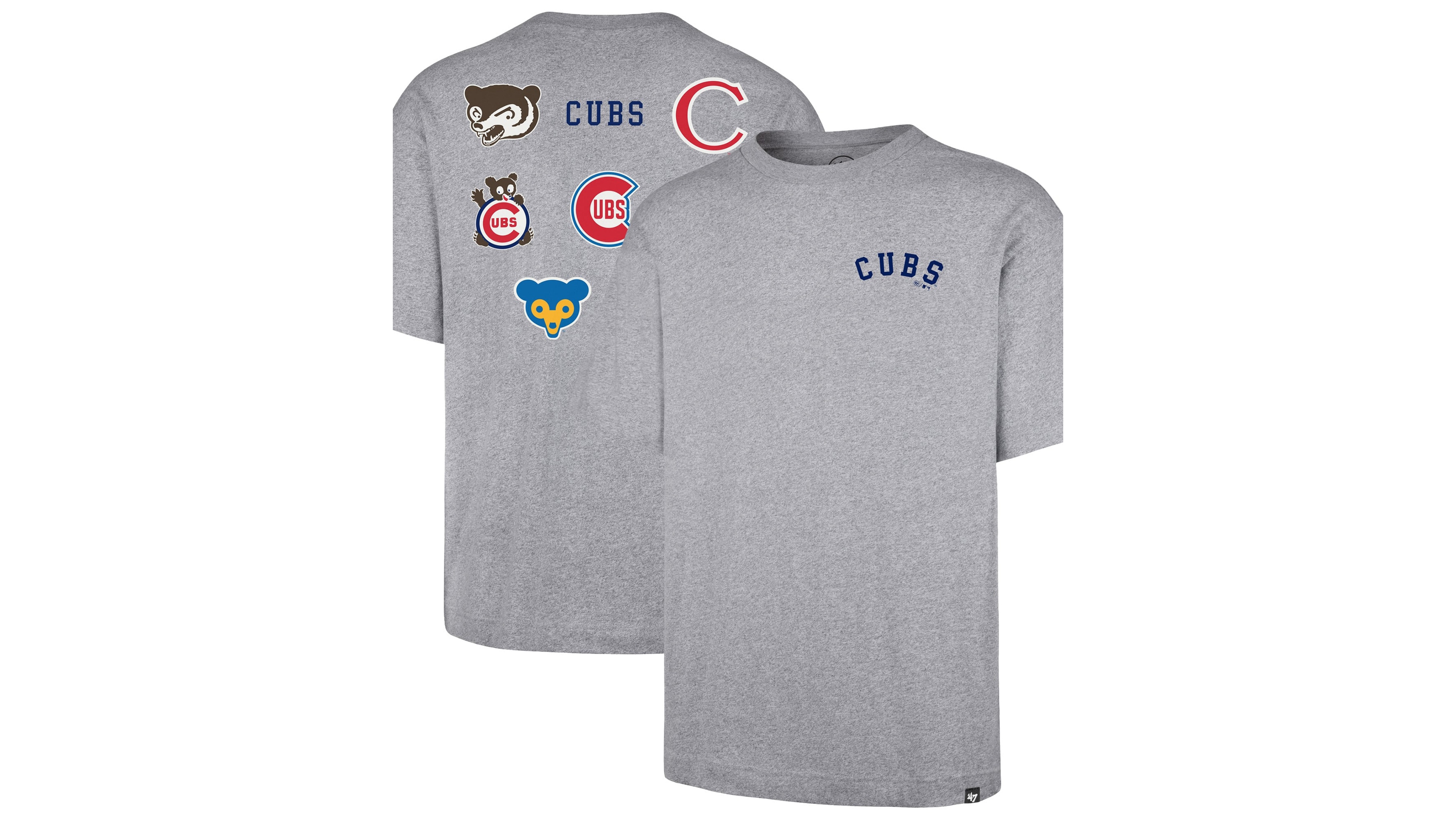 '47 Brand Men's Gray Chicago Cubs History Lock Foundation T-Shirt