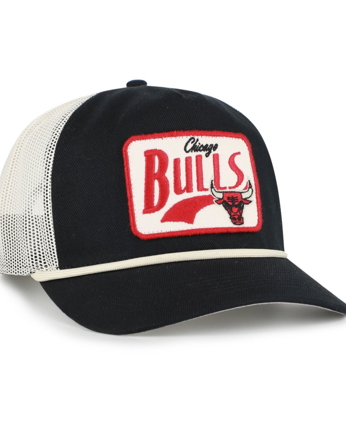Мужская кепка '47 Brand Black Chicago Bulls Emmett Heavy Twill Trucker Hitch Adjustable Hat — фото 4