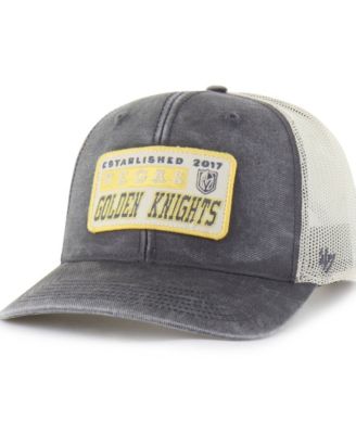 Men's  Charcoal Vegas Golden Knights Canteen Pigment Dyed Patch Trucker Adjustable Hat