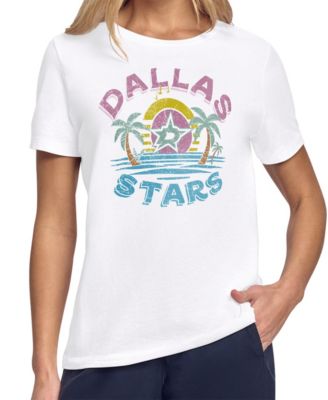Women's White Dallas Stars Tonal Beach T-Shirt