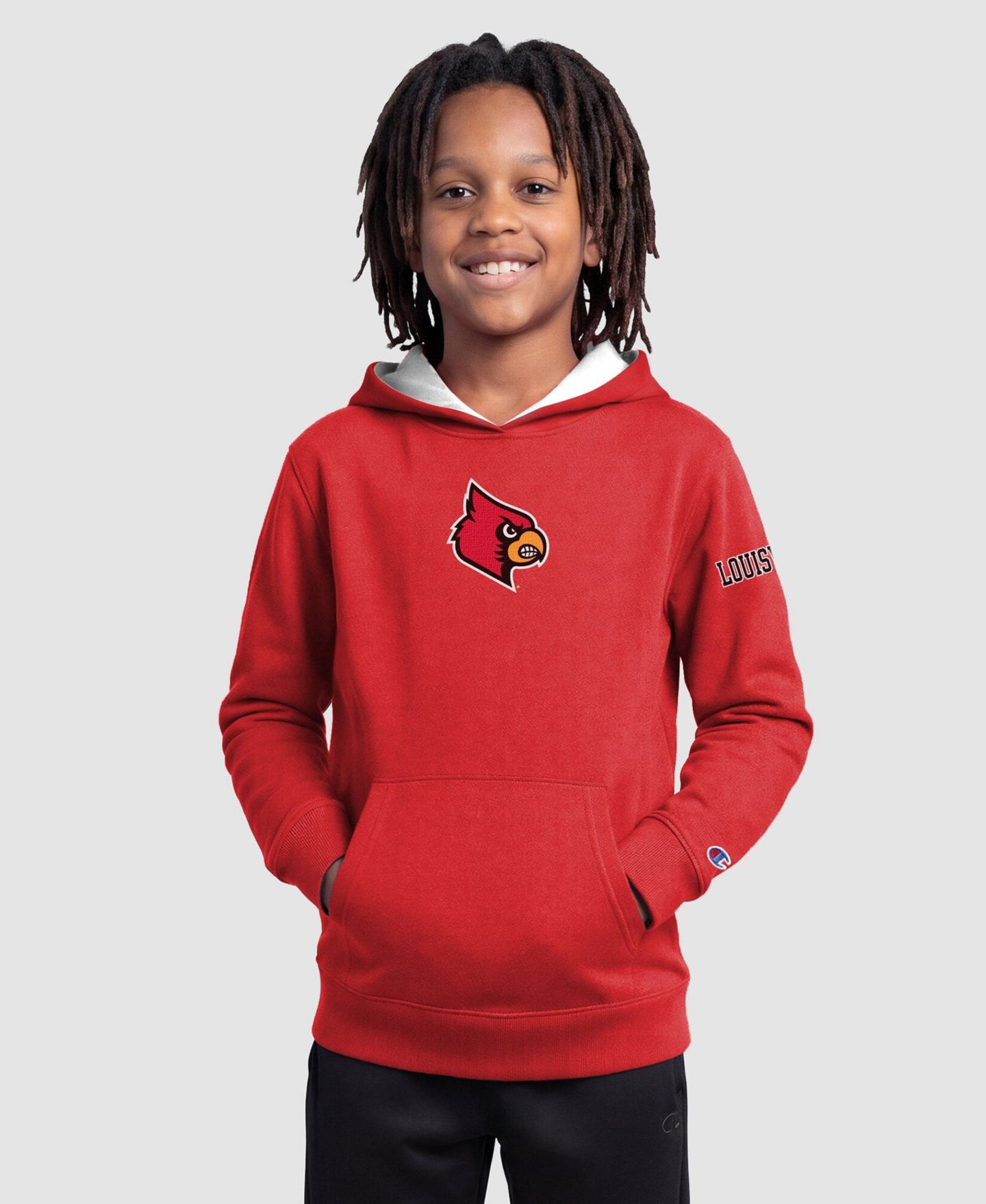 Детское худи Champion Red Louisville Cardinals Fleece — фото 1