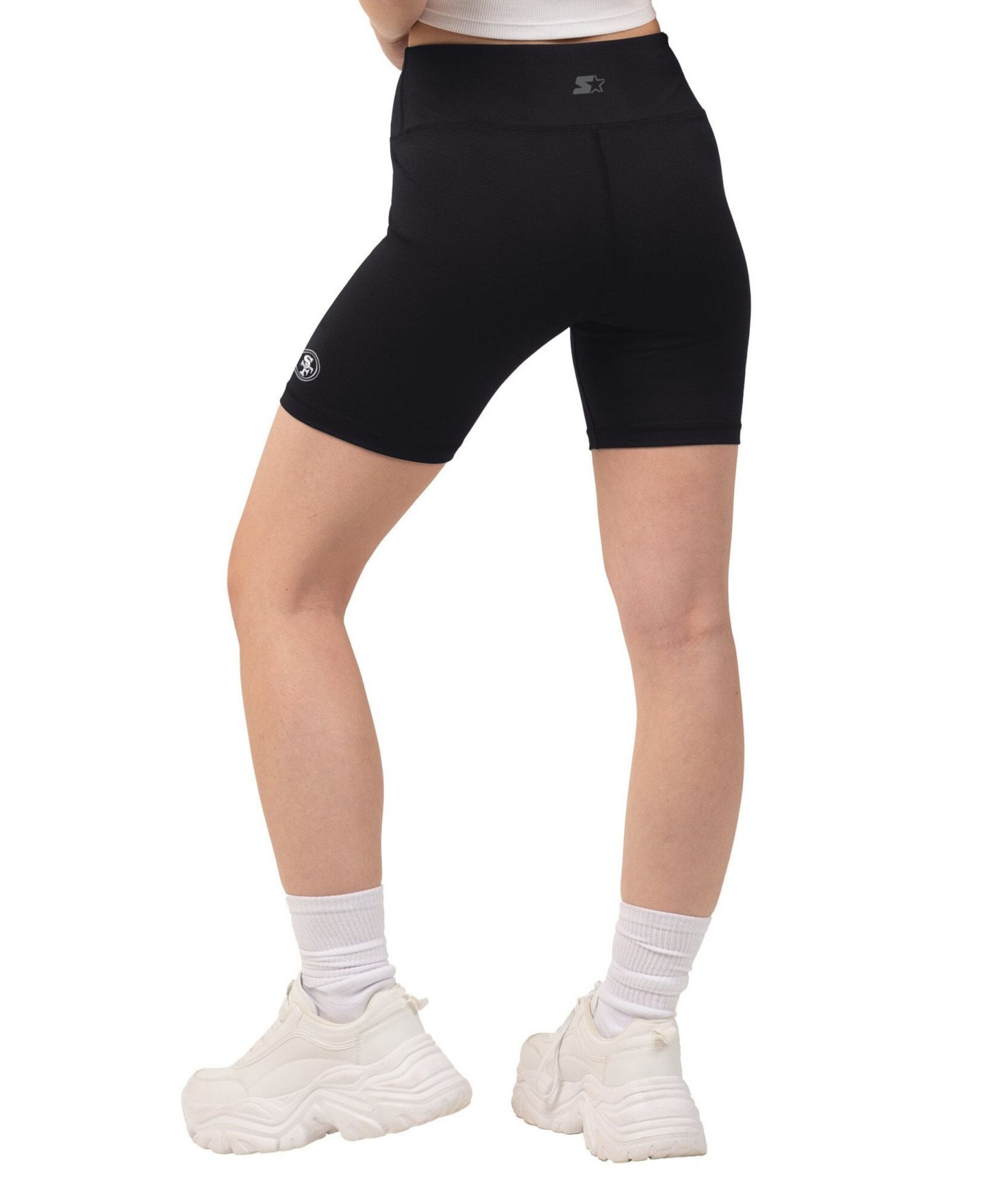 Женские шорты Starter Black San Francisco 49ers Biker — фото 3