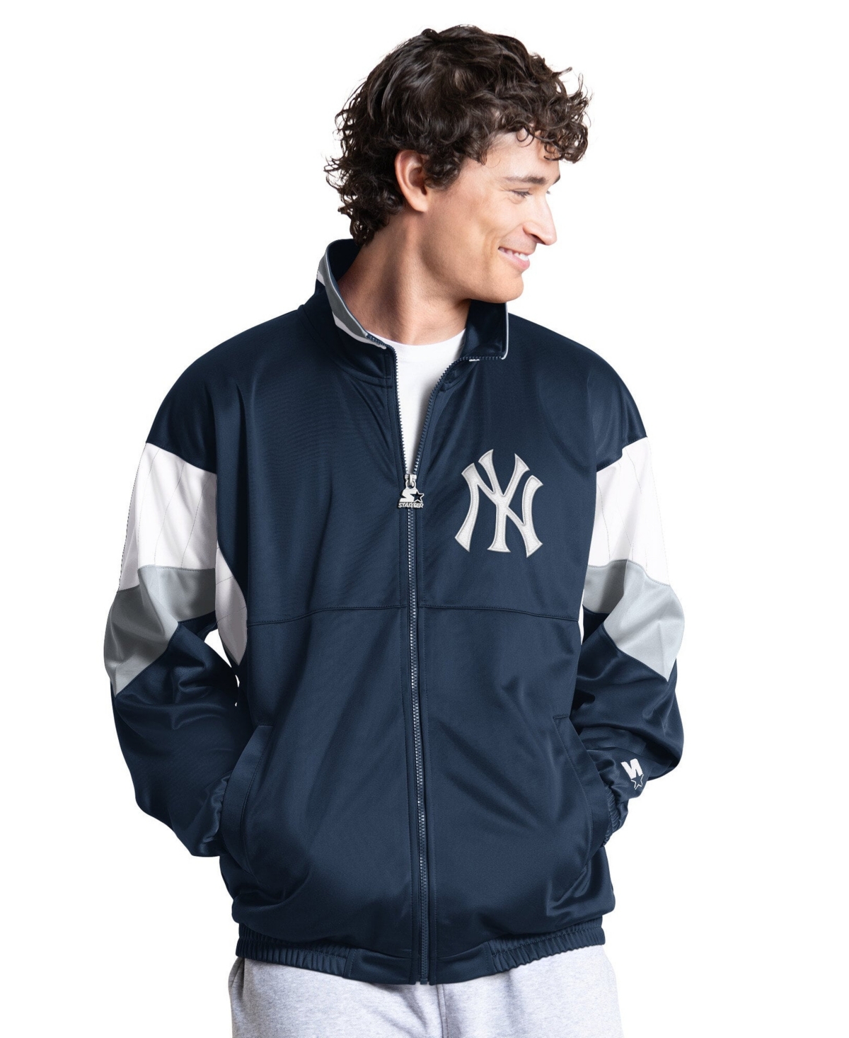 Starter Men's Navy New York Yankees Legacy Full-Zip Track Jacket - Navy