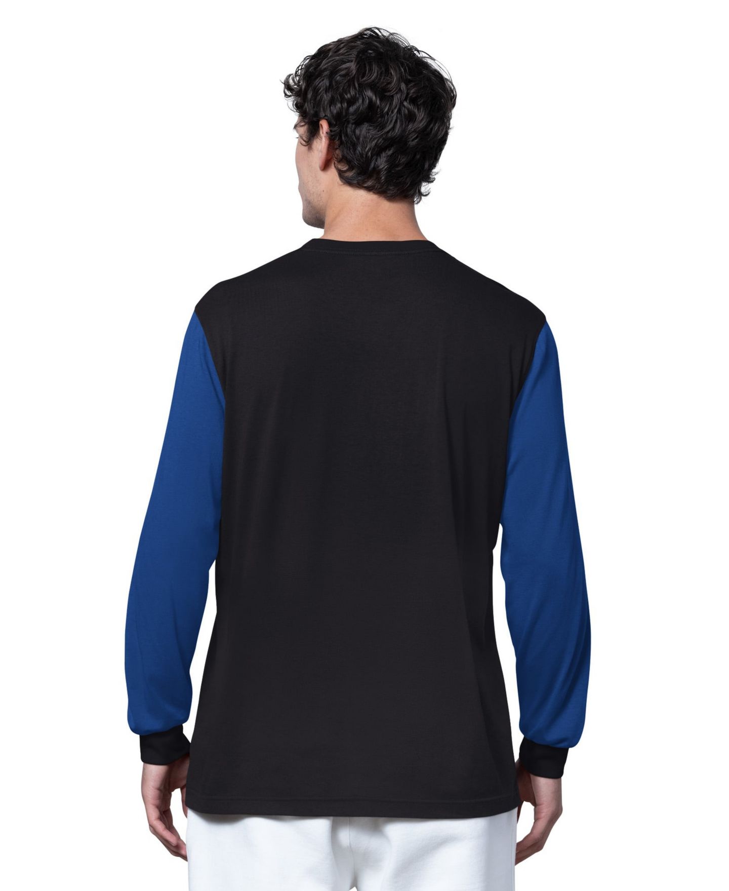 Мужская футболка Starter Black/College Navy Seattle Seahawks Thursday Night Gridiron Long-Sleeves — фото 2