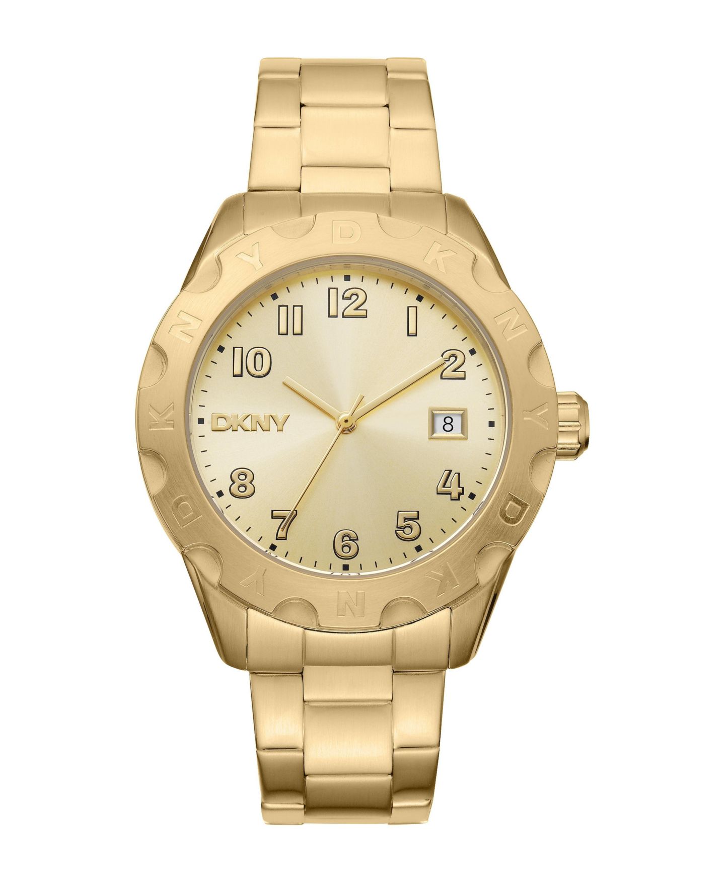 Мужские часы DKNY Quartz Gold Stainless Steel Bracelet Watch, цвет: Золотой — фото 1