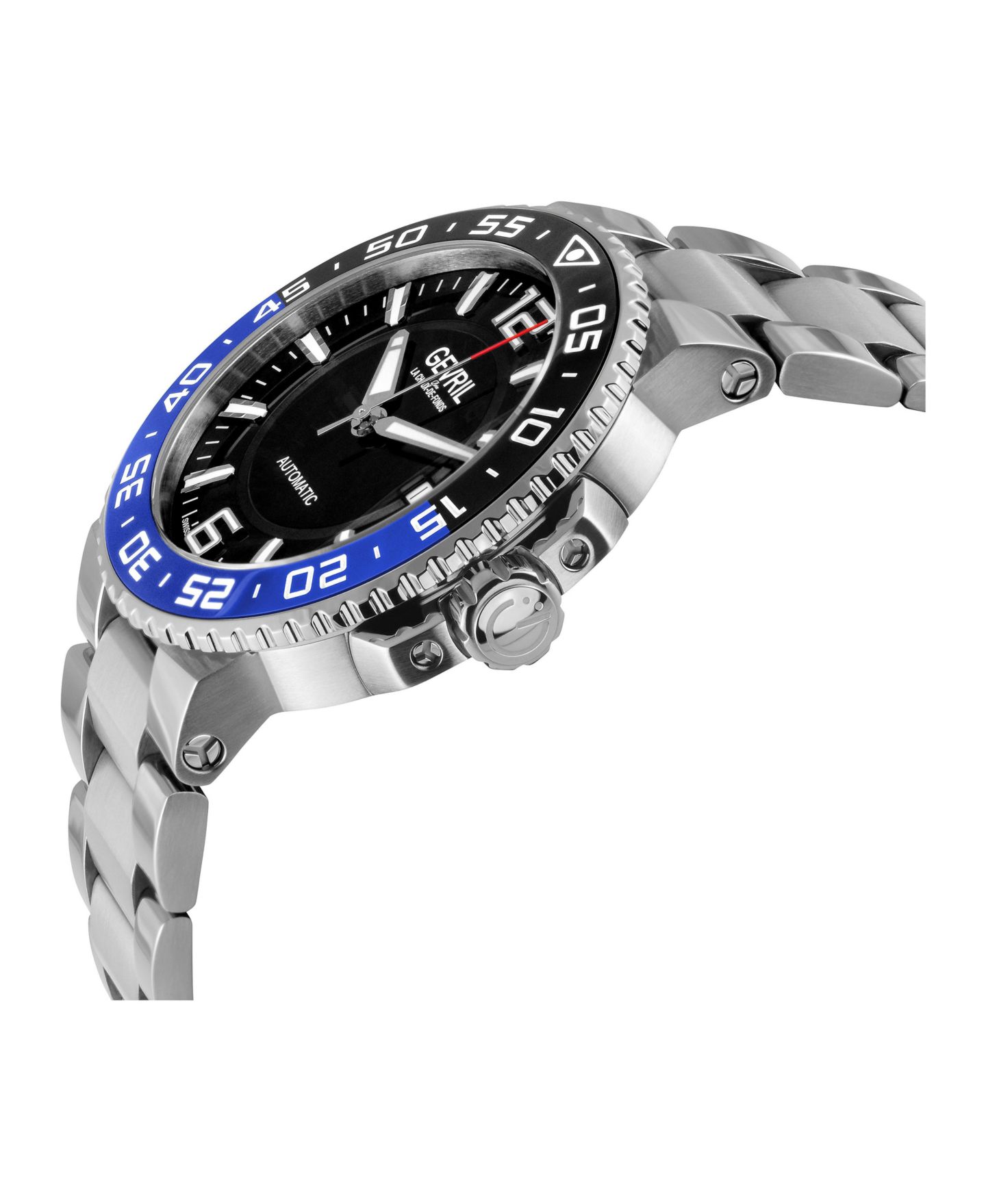 Мужские часы Gevril Swiss Automatic Riverside Stainless Steel Bracelet Watch, 42mm, цвет: Серебряный — фото 3