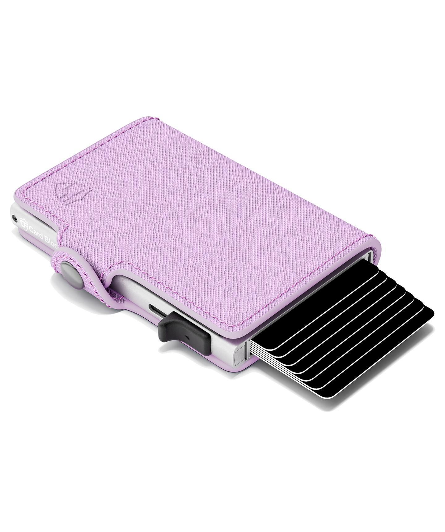 Женский кошелёк Conceal Plus RFID Pop Up Wallet for Women - Slim Minimalist Credit Card Holder (4-6 Card Capacity) - Aluminum Metal Case, цвет: Светлый розовый — фото 1