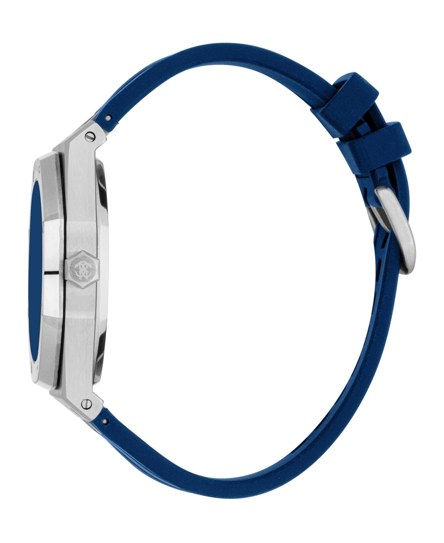 Мужские часы Roberto Cavalli Quartz Sport Water-Resistant Silicone Strap Watch, 42mm, цвет: Серебряный — фото 3