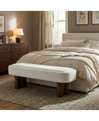 51.57" Upholstered End of Bed Bench, Dining Bench for Kitchen Table