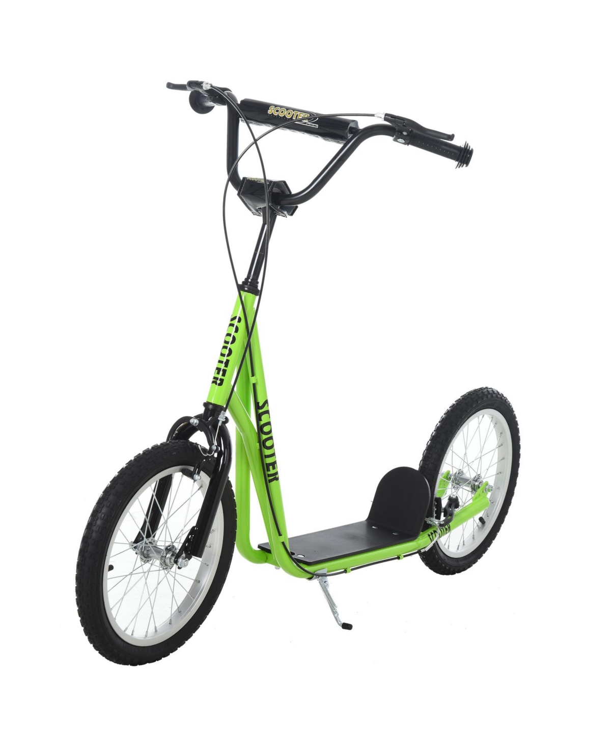 Glintex Youth Kick Scooter 54.75"L with Dual Brakes, Inflatable Tires and Kickstand, 220-lb Capacity, Ages 5+