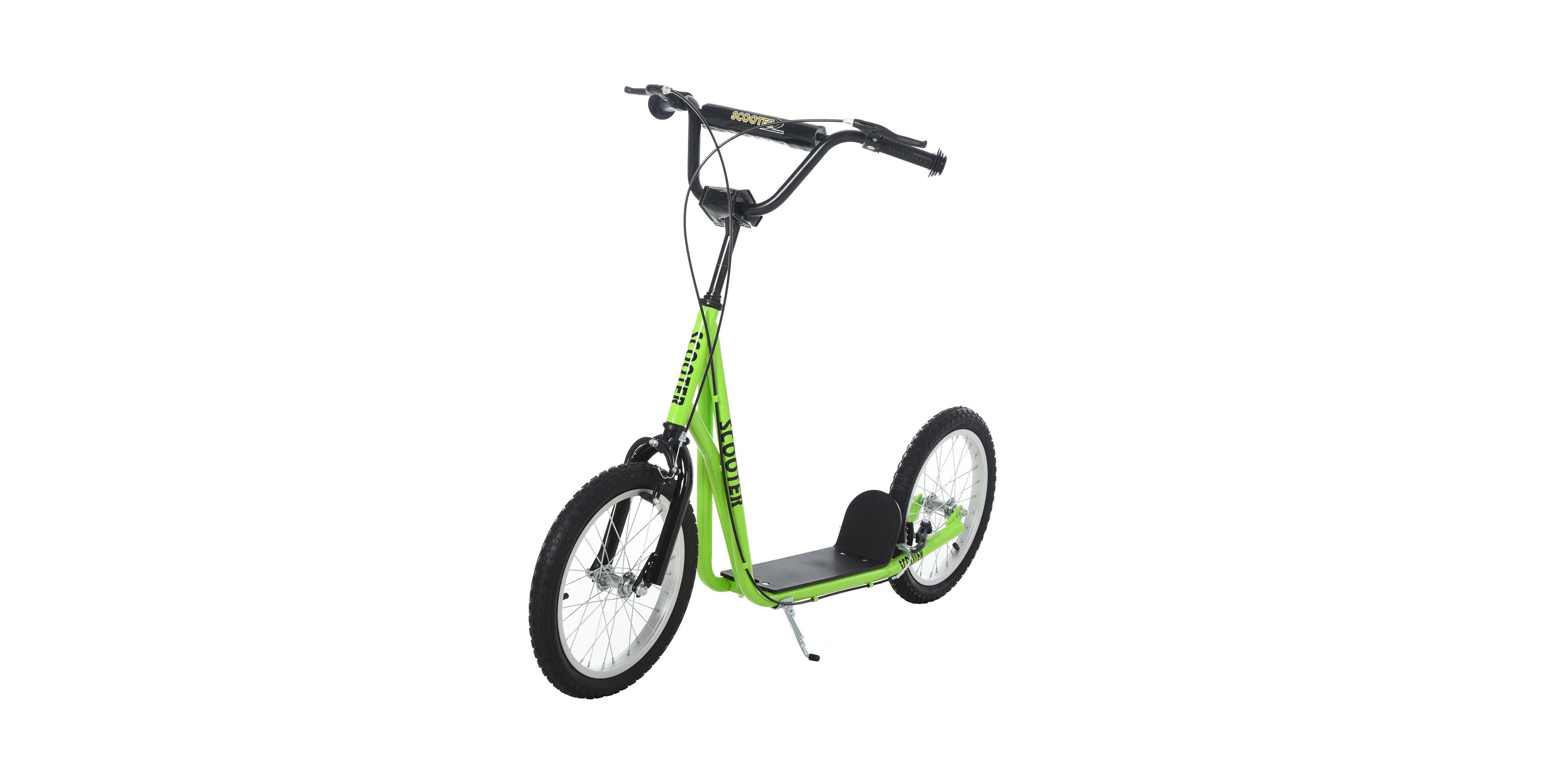 Glintex Youth Kick Scooter 54.75"L with Dual Brakes, Inflatable Tires and Kickstand, 220-lb Capacity, Ages 5+
