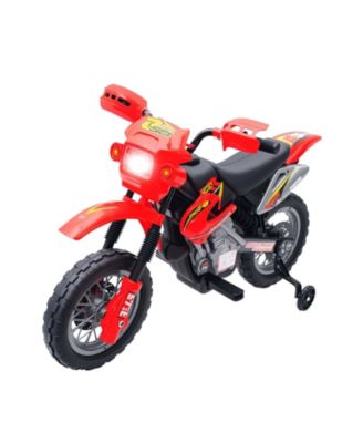 6V Kids Electric Dirt Bike with Training Wheels and Headlight, Ages 5-8